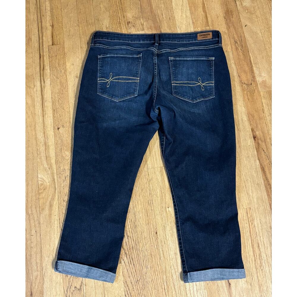 Women’s Denizen Levis Dark Wash Modern Crop Cuffed Low Rise Capri Jeans, Size 18 - Picture 4 of 4